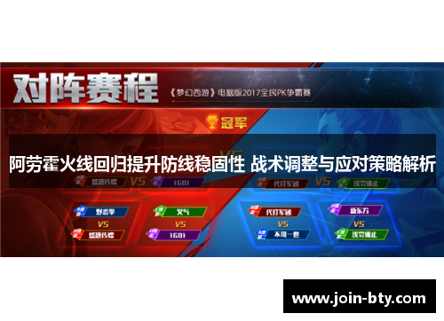 阿劳霍火线回归提升防线稳固性 战术调整与应对策略解析